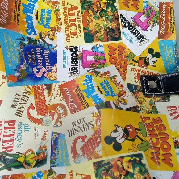 Disney Tote Diaper Kids Bag Purse Classic Movie Posters Vacation With ID Holder - Picture 6 of 7